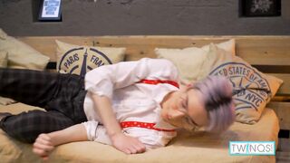 Purple Haired Lad Karol Gajda Jacks His Pipe To Spunk!