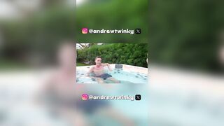 2 Twunks Get Moist and Poke Stiff in the Steaming Bathtub