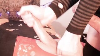 two Scorching Femboy Pricks Spunk Together After Sharing a Fleshlight