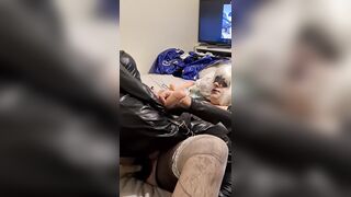 Obese Sissy Plays With Her Woman While Being Poked By Machine