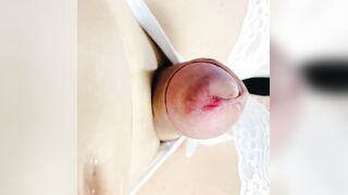 My belly button is flooded with guts milk, and jizz shot blasts over