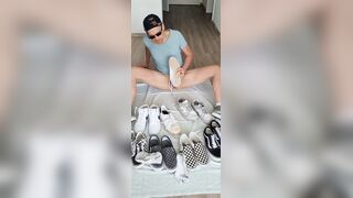 eighteen guy nuzzles and romps his sneakers (Trailer)