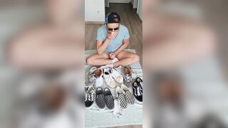 eighteen guy nuzzles and romps his sneakers (Trailer)