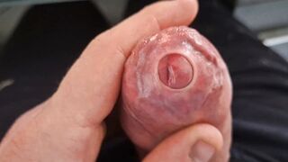 Ginormous Uncircumcised Dad.. Foreskin Have fun, Precum Flood, and Cumplay