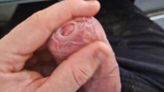 Ginormous Uncircumcised Dad.. Foreskin Have fun, Precum Flood, and Cumplay