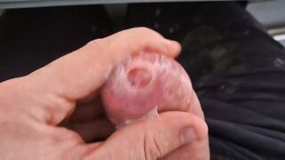 Ginormous Uncircumcised Dad.. Foreskin Have fun, Precum Flood, and Cumplay