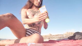 Nearly getting caught fapping at the beach