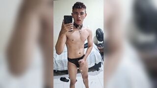 Jacking off and nutting 1 dressed in undies