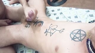 Making my Tormentor jizz then swallowing his juicy milk